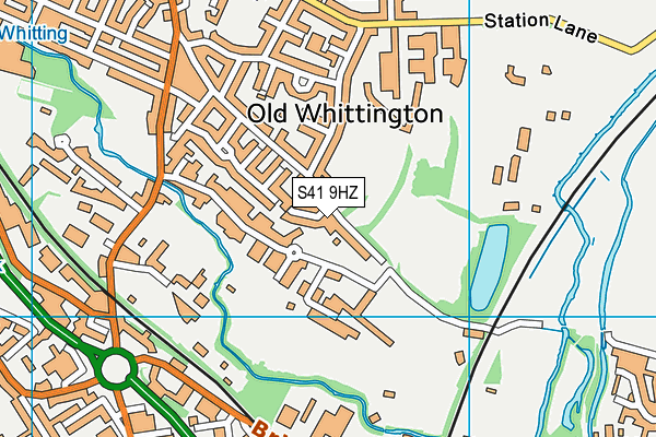 S41 9HZ map - OS VectorMap District (Ordnance Survey)