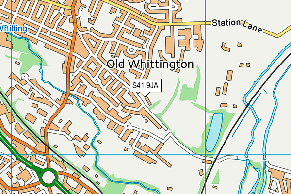 S41 9JA map - OS VectorMap District (Ordnance Survey)