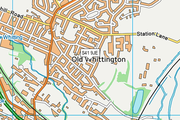 S41 9JE map - OS VectorMap District (Ordnance Survey)