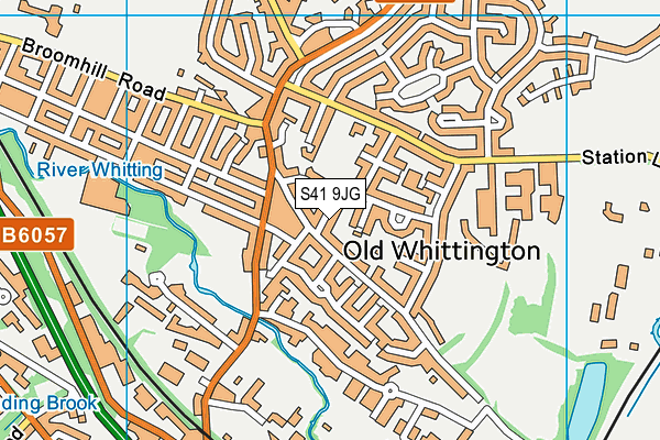 S41 9JG map - OS VectorMap District (Ordnance Survey)