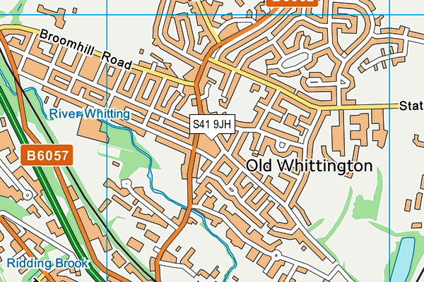 S41 9JH map - OS VectorMap District (Ordnance Survey)