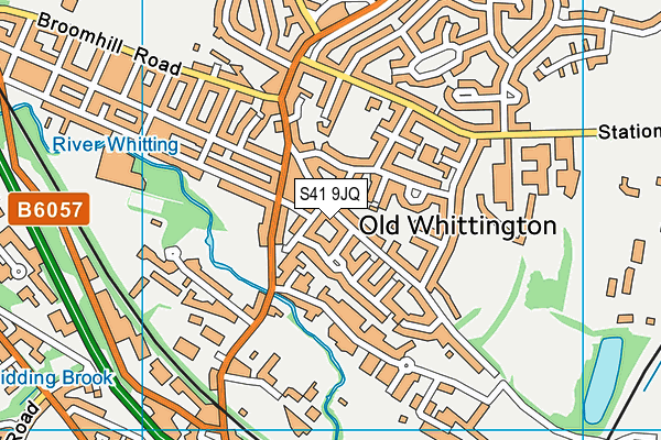 S41 9JQ map - OS VectorMap District (Ordnance Survey)