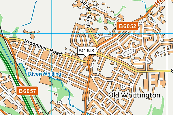 S41 9JS map - OS VectorMap District (Ordnance Survey)