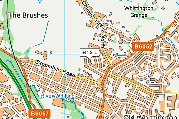 S41 9JU map - OS VectorMap District (Ordnance Survey)