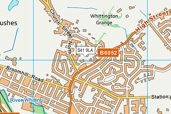 S41 9LA map - OS VectorMap District (Ordnance Survey)