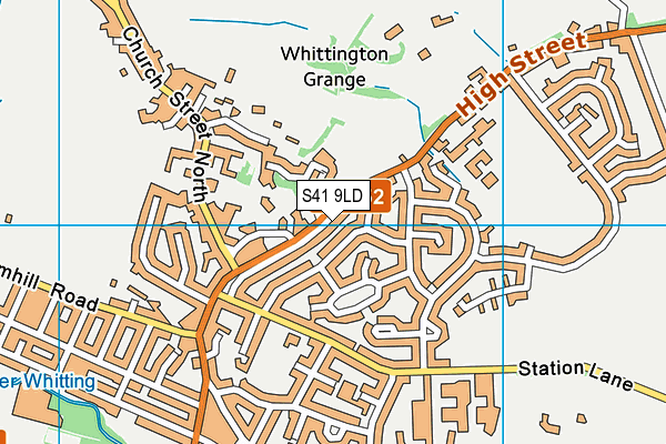 S41 9LD map - OS VectorMap District (Ordnance Survey)