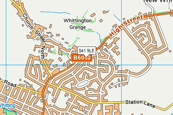 S41 9LE map - OS VectorMap District (Ordnance Survey)