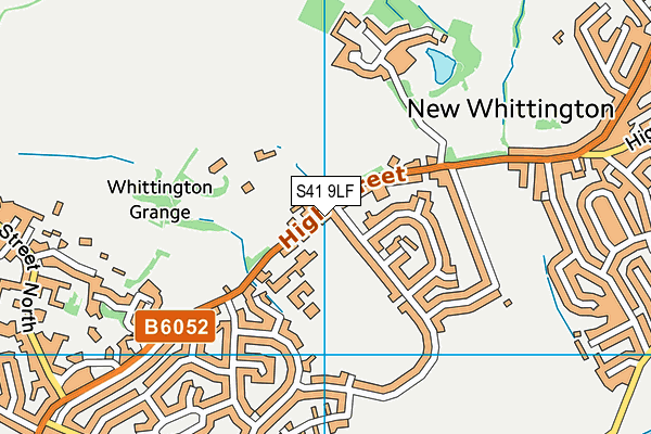S41 9LF map - OS VectorMap District (Ordnance Survey)