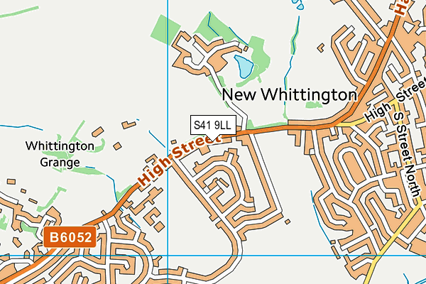 S41 9LL map - OS VectorMap District (Ordnance Survey)