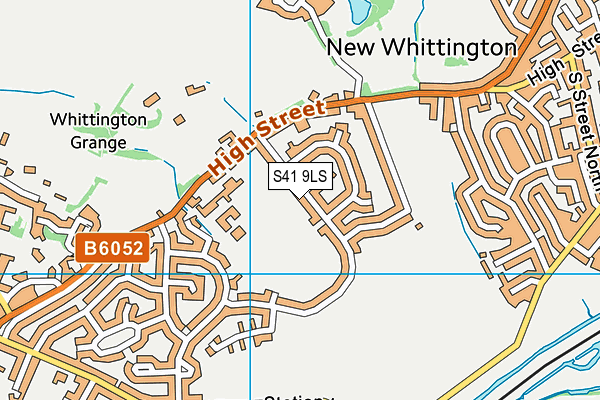 S41 9LS map - OS VectorMap District (Ordnance Survey)