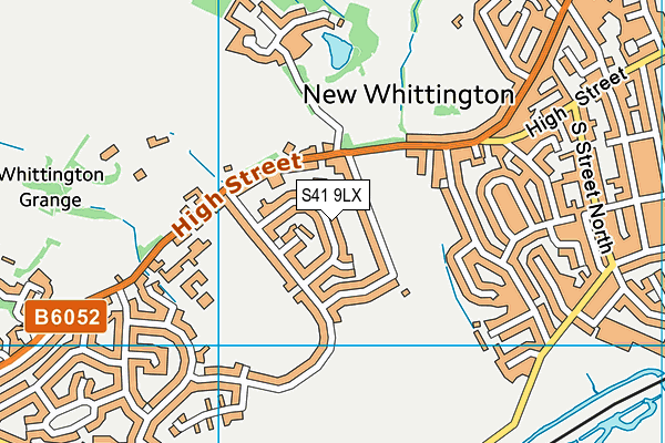 S41 9LX map - OS VectorMap District (Ordnance Survey)