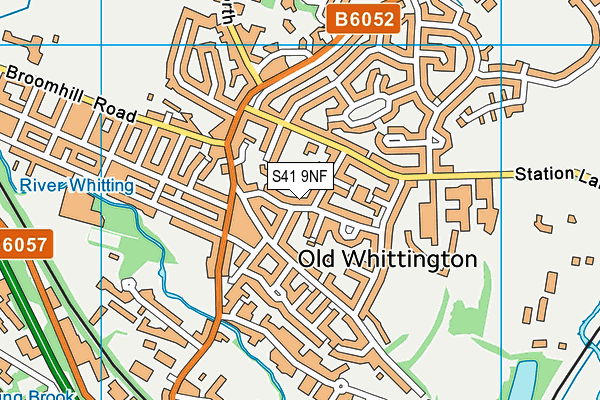 S41 9NF map - OS VectorMap District (Ordnance Survey)