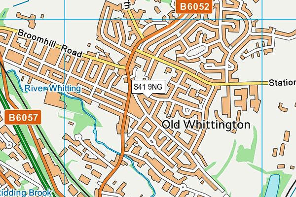 S41 9NG map - OS VectorMap District (Ordnance Survey)