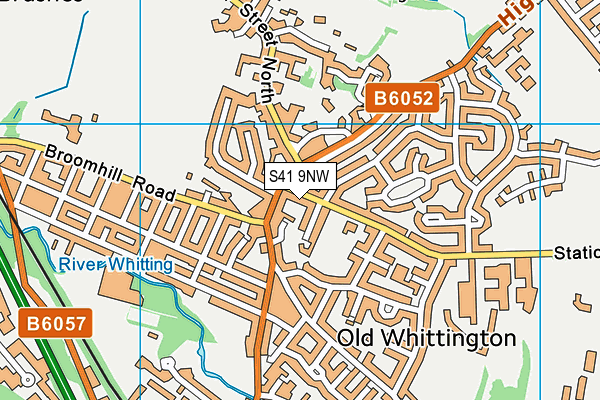 S41 9NW map - OS VectorMap District (Ordnance Survey)