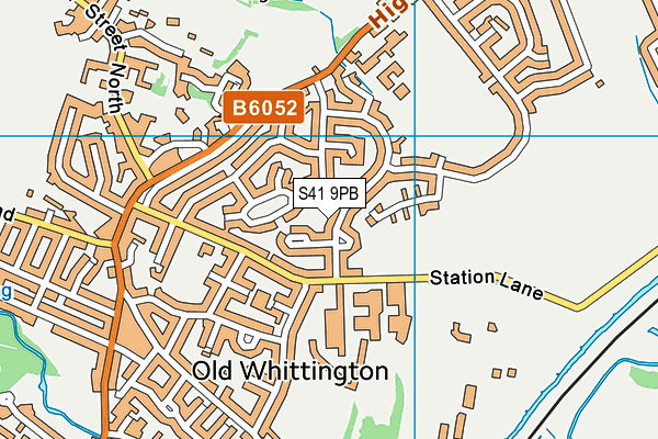 S41 9PB map - OS VectorMap District (Ordnance Survey)