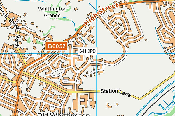 S41 9PD map - OS VectorMap District (Ordnance Survey)