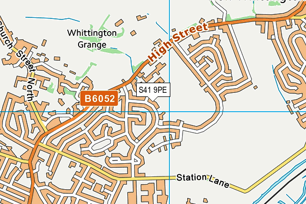 S41 9PE map - OS VectorMap District (Ordnance Survey)