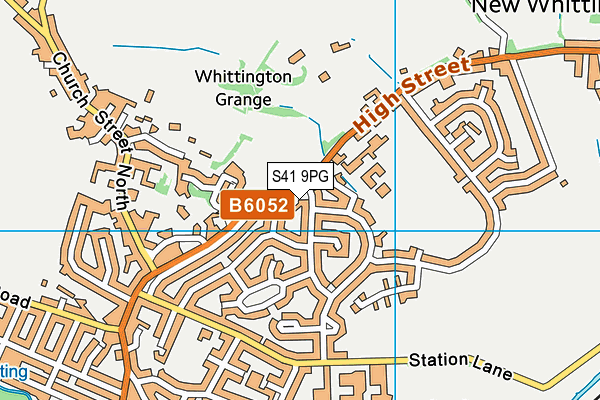 S41 9PG map - OS VectorMap District (Ordnance Survey)