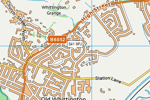 S41 9PJ map - OS VectorMap District (Ordnance Survey)