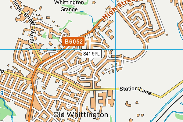 S41 9PL map - OS VectorMap District (Ordnance Survey)