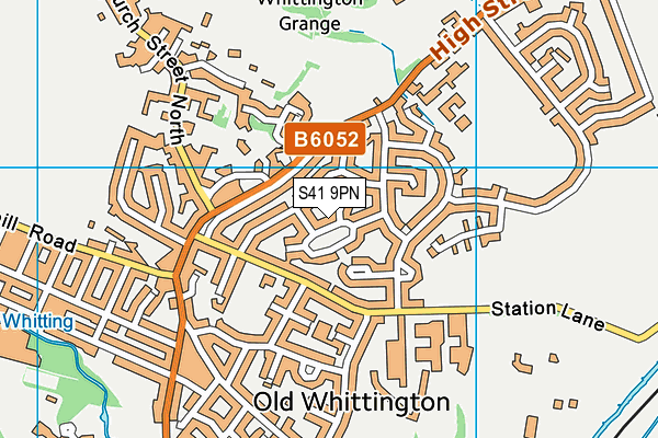 S41 9PN map - OS VectorMap District (Ordnance Survey)