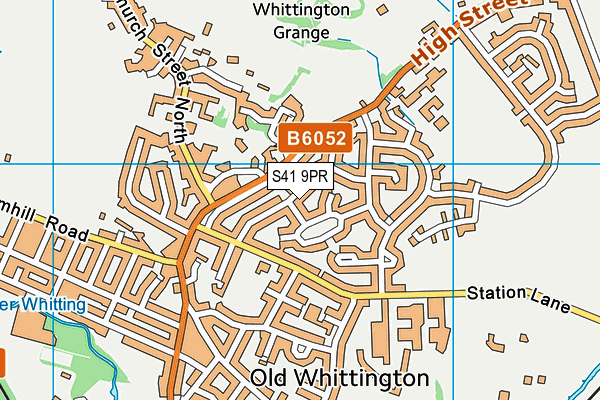 S41 9PR map - OS VectorMap District (Ordnance Survey)