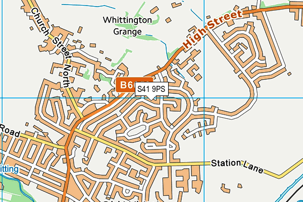 S41 9PS map - OS VectorMap District (Ordnance Survey)