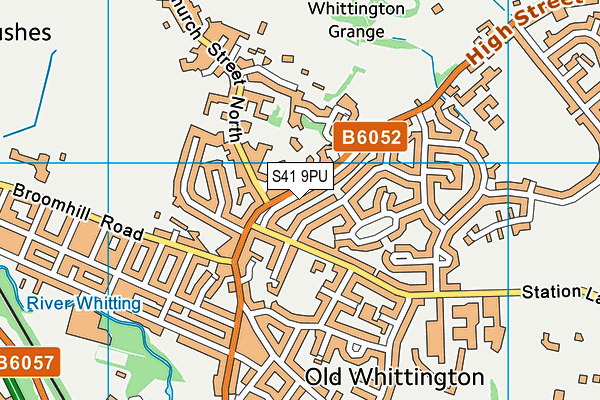 S41 9PU map - OS VectorMap District (Ordnance Survey)