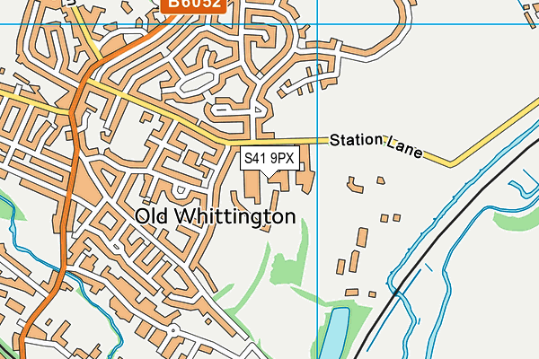 S41 9PX map - OS VectorMap District (Ordnance Survey)