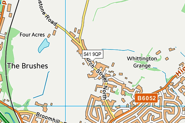 S41 9QP map - OS VectorMap District (Ordnance Survey)
