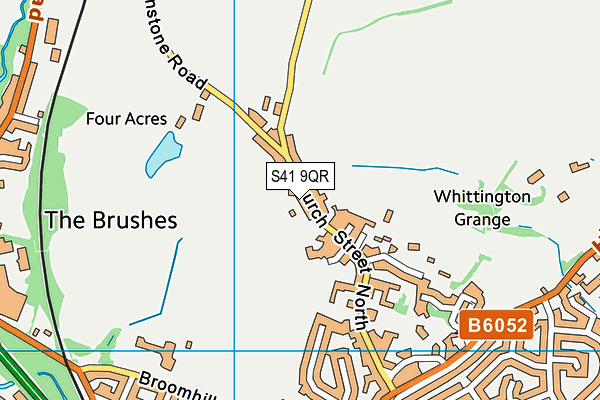 S41 9QR map - OS VectorMap District (Ordnance Survey)