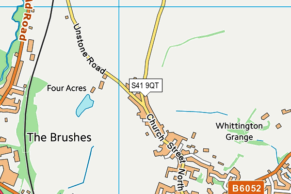 S41 9QT map - OS VectorMap District (Ordnance Survey)