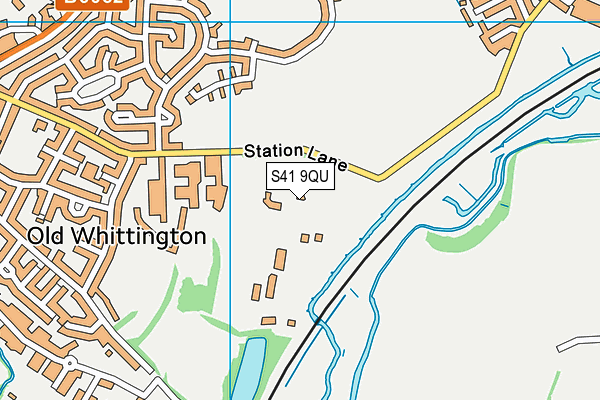 S41 9QU map - OS VectorMap District (Ordnance Survey)