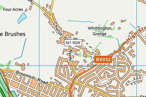 S41 9QW map - OS VectorMap District (Ordnance Survey)