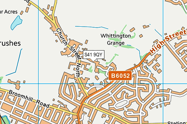 S41 9QY map - OS VectorMap District (Ordnance Survey)
