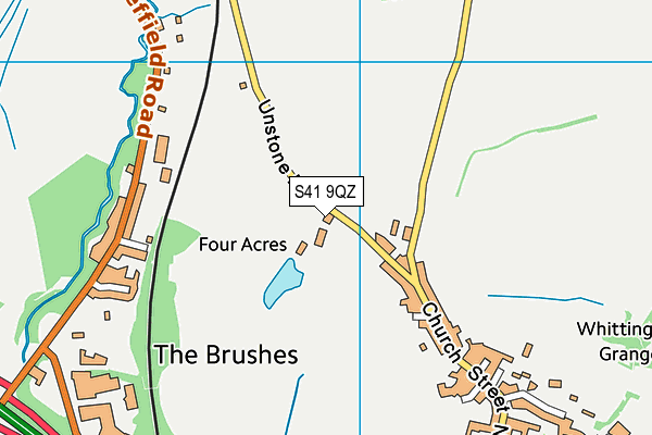S41 9QZ map - OS VectorMap District (Ordnance Survey)
