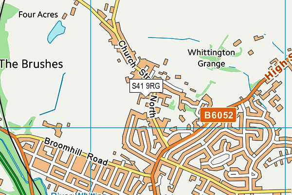 S41 9RG map - OS VectorMap District (Ordnance Survey)