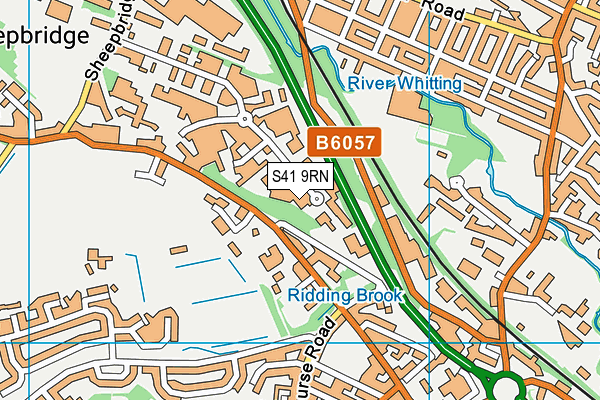 S41 9RN map - OS VectorMap District (Ordnance Survey)