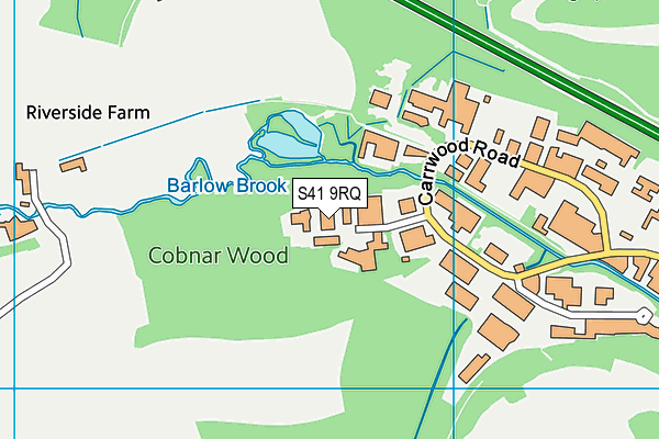 S41 9RQ map - OS VectorMap District (Ordnance Survey)