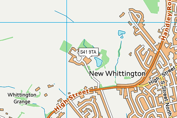 S41 9TA map - OS VectorMap District (Ordnance Survey)