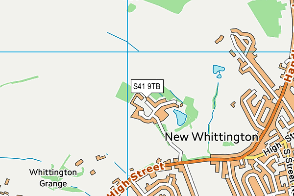 S41 9TB map - OS VectorMap District (Ordnance Survey)