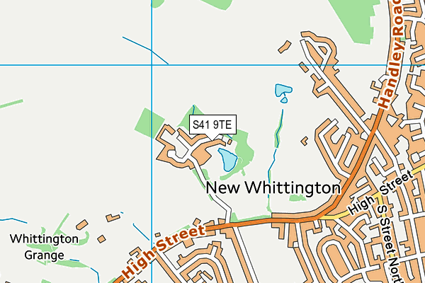 S41 9TE map - OS VectorMap District (Ordnance Survey)
