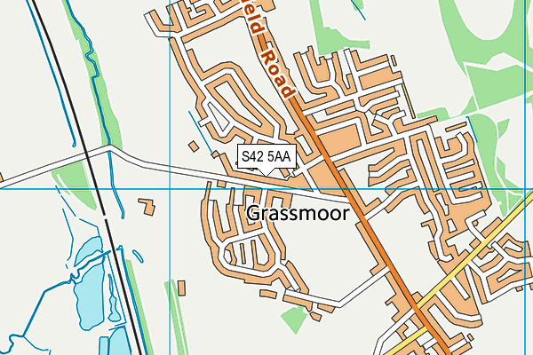 S42 5AA map - OS VectorMap District (Ordnance Survey)