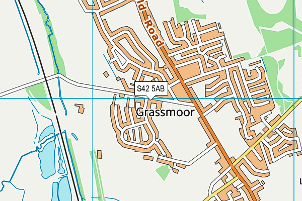 S42 5AB map - OS VectorMap District (Ordnance Survey)