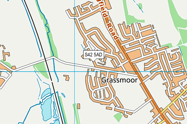 S42 5AD map - OS VectorMap District (Ordnance Survey)