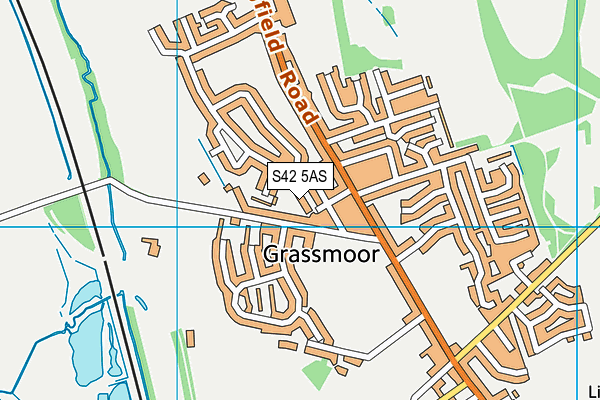 S42 5AS map - OS VectorMap District (Ordnance Survey)