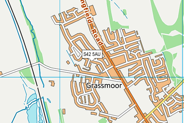 S42 5AU map - OS VectorMap District (Ordnance Survey)