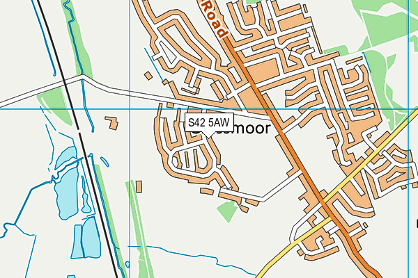S42 5AW map - OS VectorMap District (Ordnance Survey)
