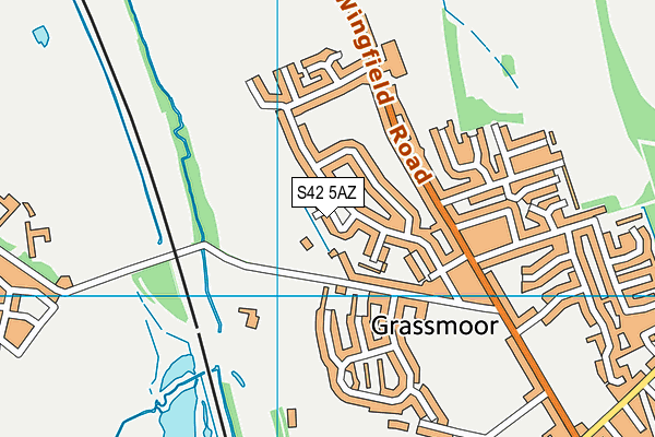 S42 5AZ map - OS VectorMap District (Ordnance Survey)