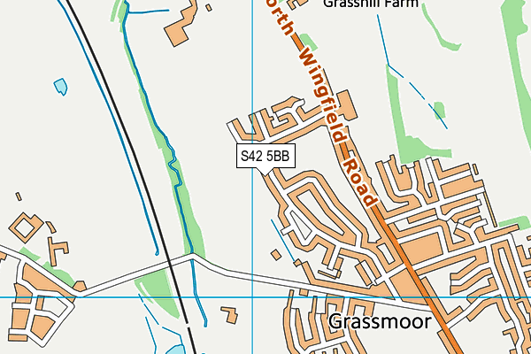 S42 5BB map - OS VectorMap District (Ordnance Survey)